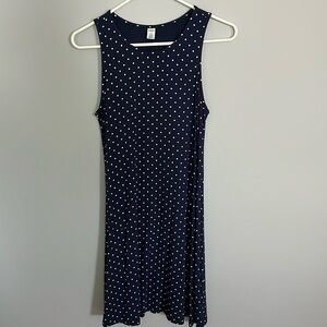 Women’s small navy polka dot dress